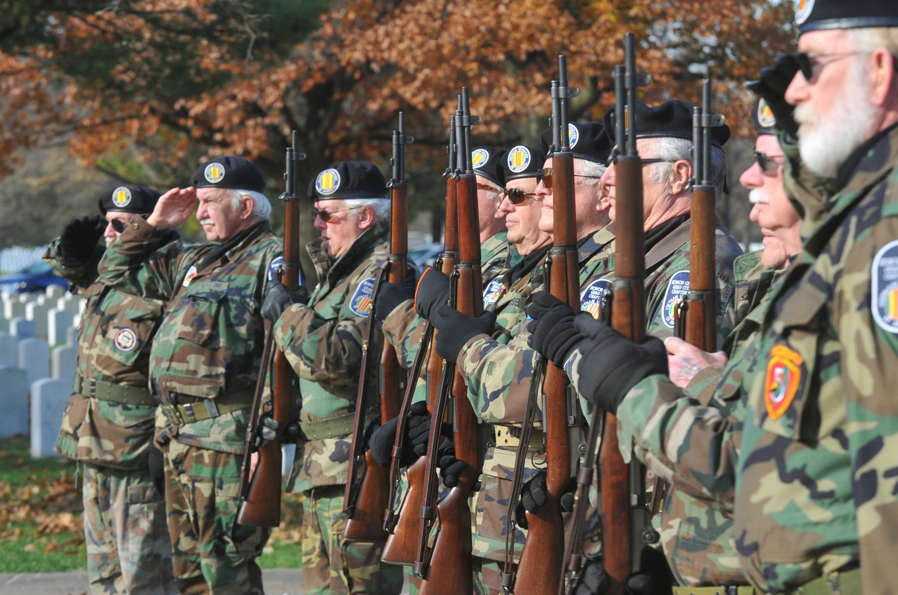 Veterans Day ceremonies at the Rock Island National Cemetery